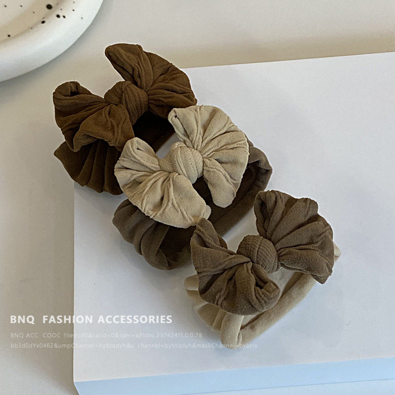 加宽超柔无接缝蝴蝶结扎头绳