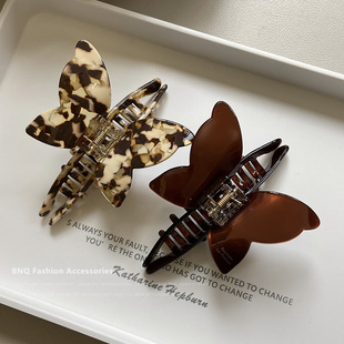 比你俏超仙气质蝴蝶大抓夹高级感醋酸发夹女后脑勺优雅简约鲨鱼夹