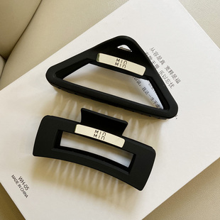 高级感醋酸材小众黑色系列抓夹钛钢标品质法式 鲨鱼夹后脑勺抓夹女