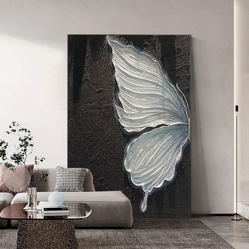 高级感蝴蝶客厅装饰画艺术简约现代沙发背景墙挂画桌面摆件玄关画