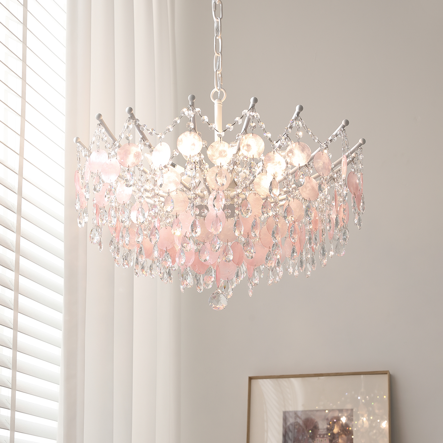 法式轻奢水晶灯温馨浪漫卧室灯具