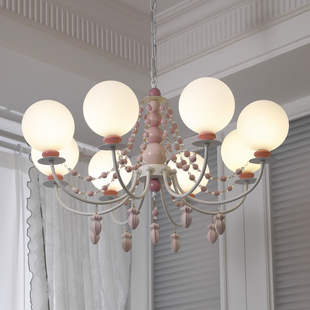 新款法式中古风魔豆客厅吊灯高级感奶油风温馨主卧室灯儿童房灯具