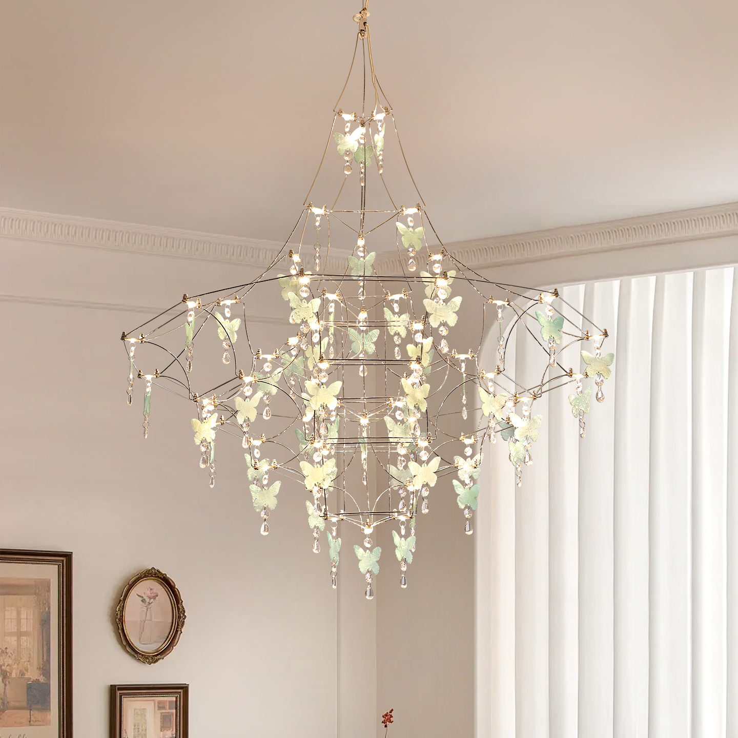 法式复古浪漫贝壳卧室房间氛围灯