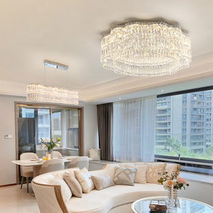 水晶吸顶灯现代轻奢大气客厅灯餐厅吊灯设计师高级主卧室房间灯具