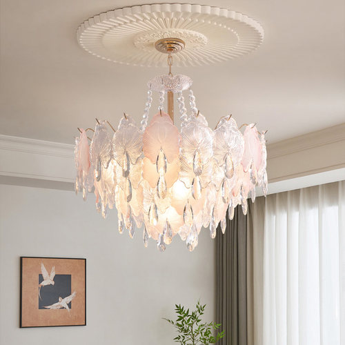 轻奢法式水晶灯温馨卧室吊灯