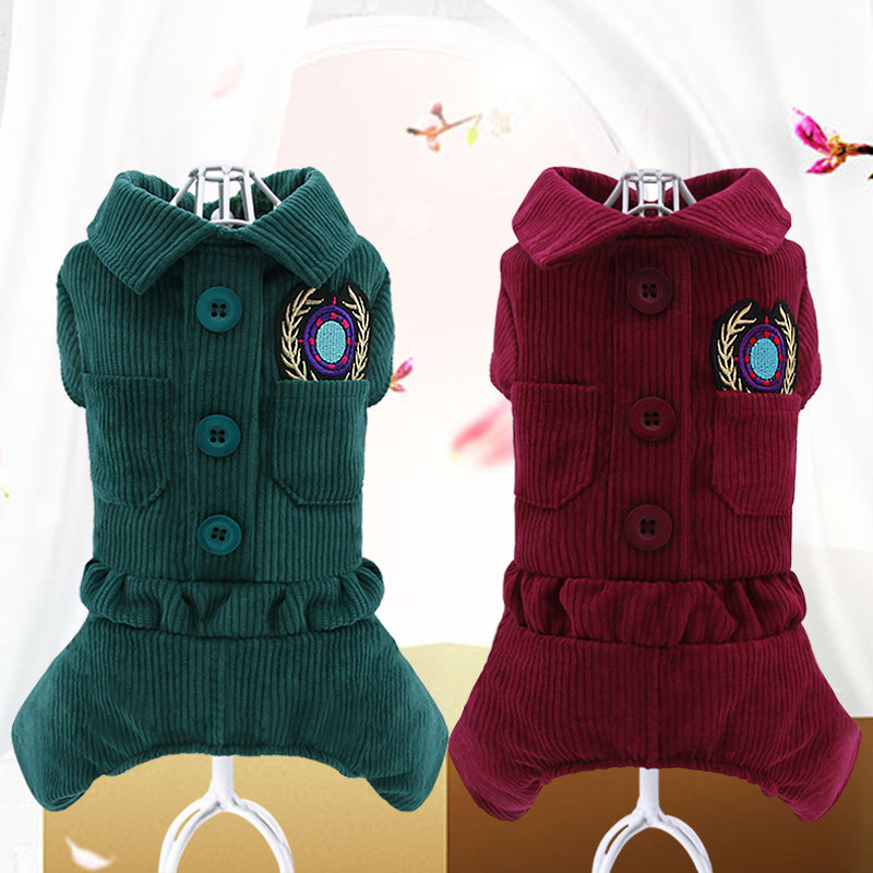 狗衣服春秋冬新款泰迪贵宾中小型犬宠物狗狗四脚衣灯芯绒小狗衣服,宠物/宠物食品及用品,狗宠物服装/雨衣,淘宝优惠券,粉丝福利购,淘宝优惠卷