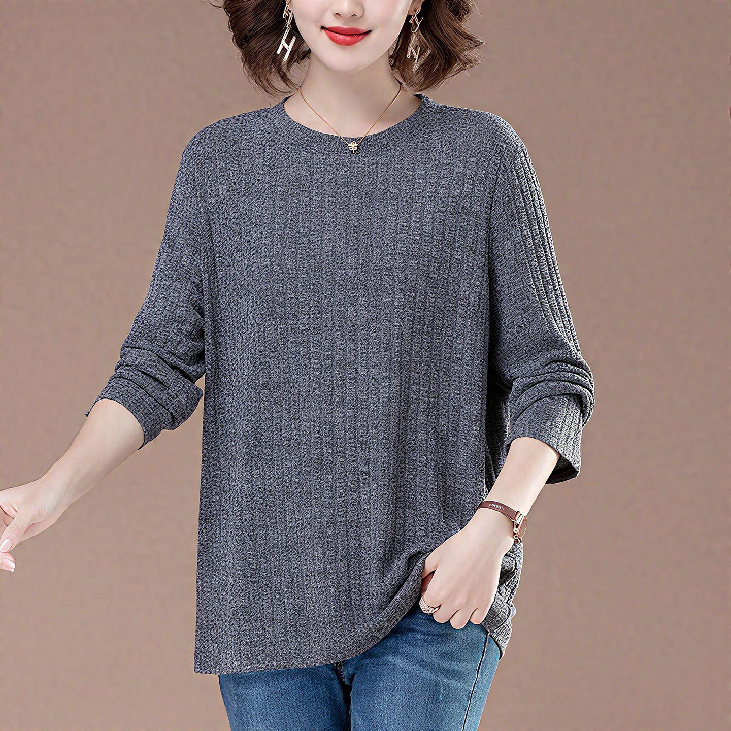 中年妈妈打底衫女时尚洋气时髦