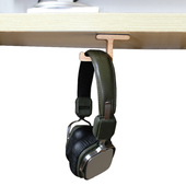 耳机挂架挂钩头戴式 耳麦实木支架子木质电脑电竞放置收纳架免打孔