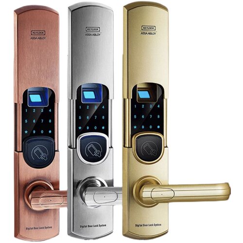 指纹锁密码感应刷卡防盗门入户智能电子锁92