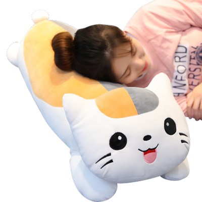 猫咪友人帐睡觉抱枕猫毛绒玩具