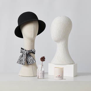 人头模型女帽子假发饰品士模特架围巾架服装店项炼橱窗展示架可小