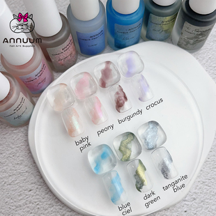 日本Annuum安纽美甲绸缎珠光晕染液Lucent Ink速干晕染胶 Pearl