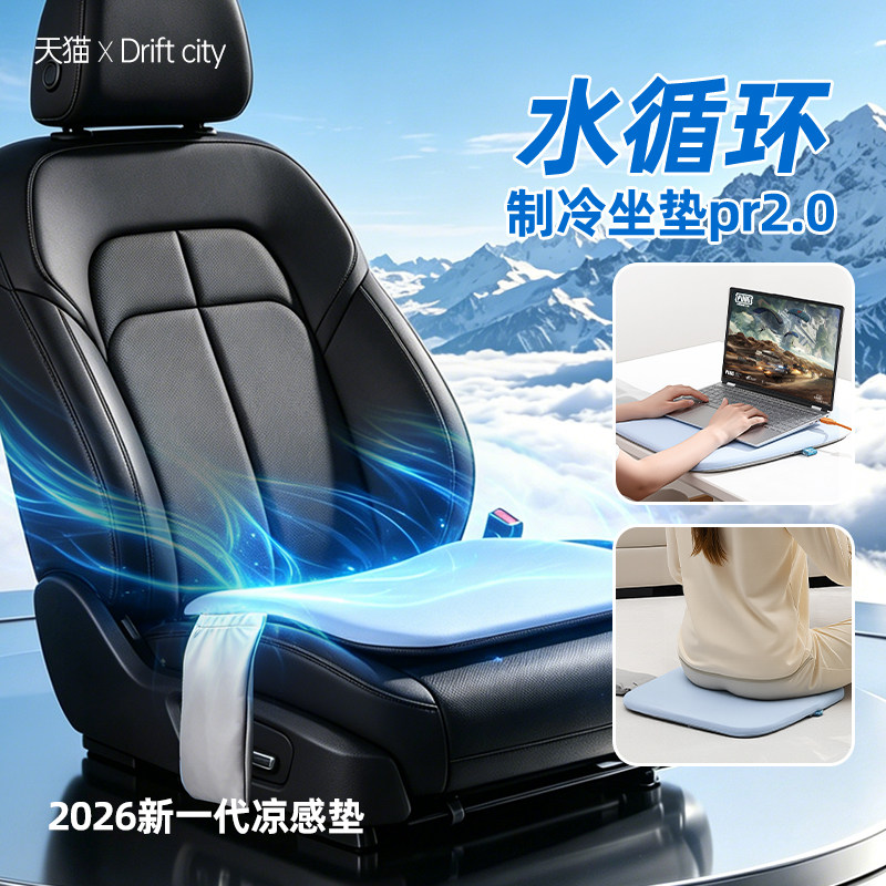 漂流城水循环坐垫办公室汽车水冷屁垫椅子沙发通风制冷降温神器垫