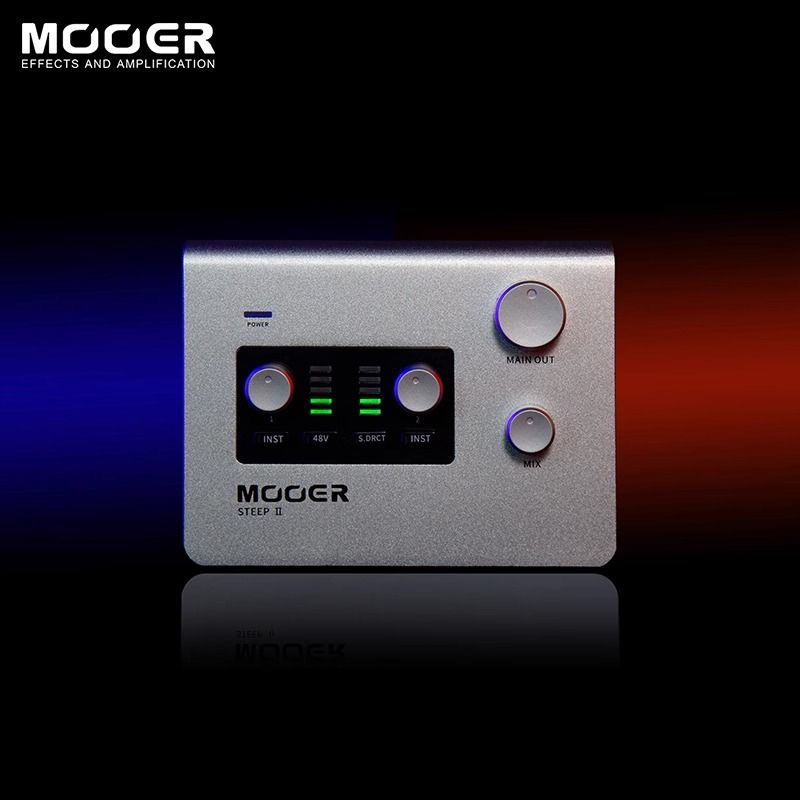 MOOER魔耳STEEP I II声卡桌面式专业录音直播乐器2进2出外置声卡