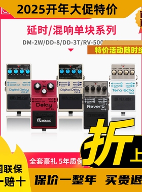 BOSS单块器RV-6 DM-2W DD8延迟dd500电吉他贝司数字TE-2混响