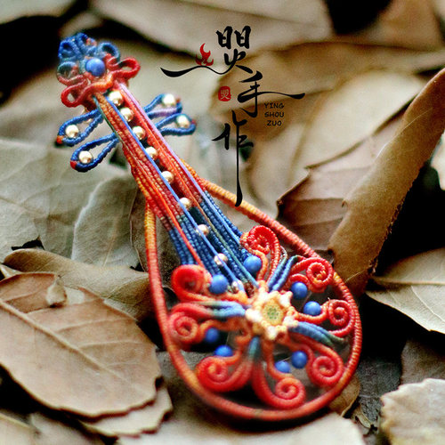 焸手作南美蜡线国风胸针琵琶