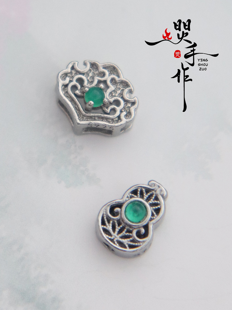 焸手作S925银镶嵌隔珠diy