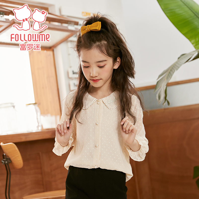 女童衬衫富罗迷童装21年春季新款女童甜美可爱娃娃领波点长袖衬衫在类目 童装/婴儿装/亲子装, 衬衫中 - 来自Buy2taobao.com提供专业的淘宝代购服务