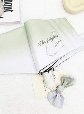 全自动雨伞女晴雨两用伞渐变ins风太阳伞防晒防紫外线黑胶遮阳伞