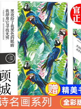 顾城诗集彩插珍藏版 黑夜给了我黑色的眼睛 朦胧诗人顾城的诗顾城的画顾城的书精选全集 青春文学诗歌全集汪国真海子徐志摩正版