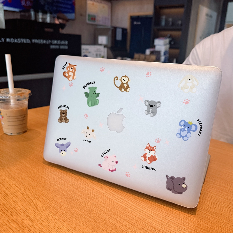 卡通动物笔记本保护壳送鼠标垫