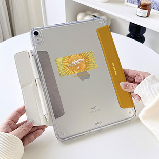 【3+y折可拆分】带笔套ipadair7保护套无笔槽苹果pro11适用华为matepad12.2小米平板6复古12飞鸟11.5s透明壳9