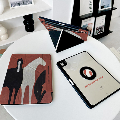 【3+Y折磁吸x可拆分】艺术马2025ipadair7保护套适用pro11代小米平板6透明11.5s防弯华为matepad12.2软壳mini