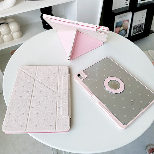 【3+Y折磁吸拆分】灰粉色少女适用ipadair8保护套第11代oppo5vivo带笔槽华为matepad11.5s壳小米平板8pro13.2