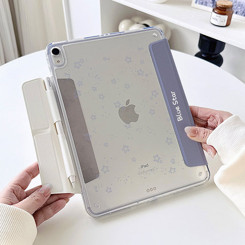 【3+y折x无笔槽拆分】简约星星适用华为matepad12.2小米平板7pro保护套2025ipadair7透明mini6第11代13壳12紫