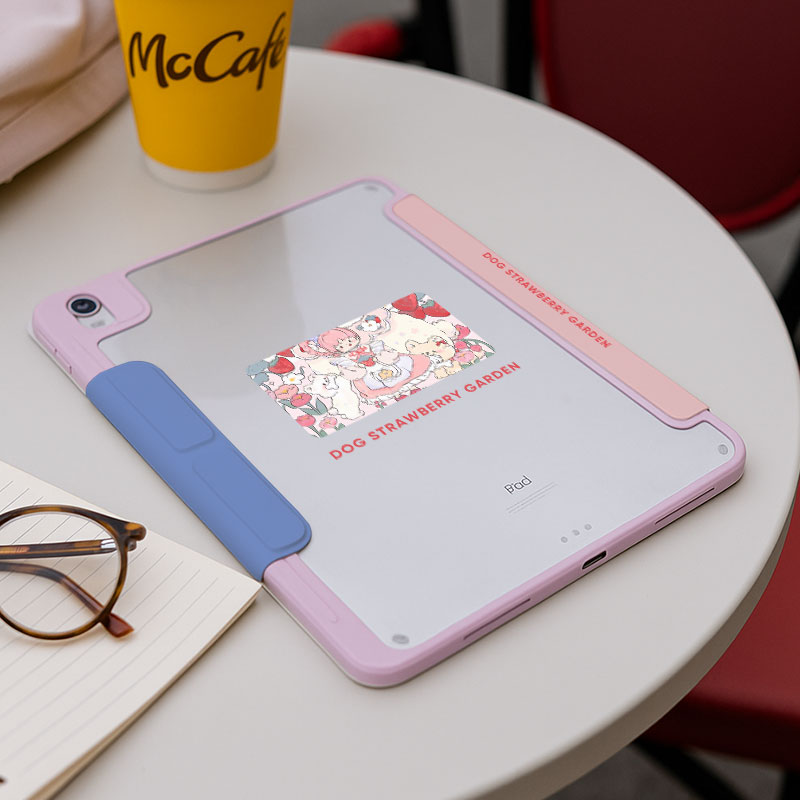 【3+y折百变搭扣】原创适用华为matepad12.2第11代ipadair7保护套草莓女生iqoo2壳vivo4小米平板8带笔槽oppo5