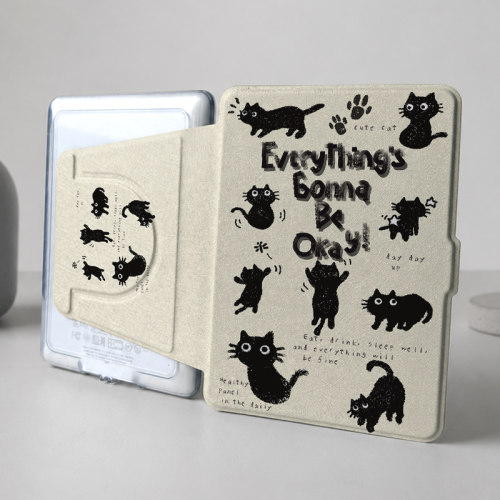 【磁吸旋转x可拆分】paperwhite黑猫kindle保护套958掌阅light4/turbo/4c/neo3卡通Ultra阅读器pro汉王clear6