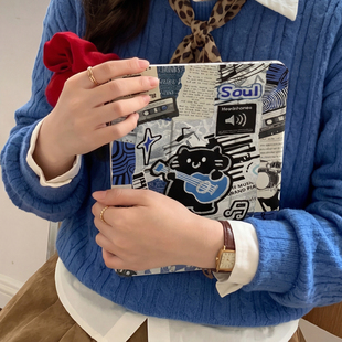 【3+y折百变搭扣】2026创意适用小米平板8第11代苹果ipadair7保护套oppo5猫咪11.5s带笔槽华为matepad壳vivo4