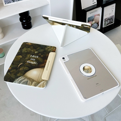 【3+y折x磁吸拆分】字母油画适用华为matepadpro12.2寸透明11.5s防摔pro11平板ipadair6保护套mini7小米13壳2