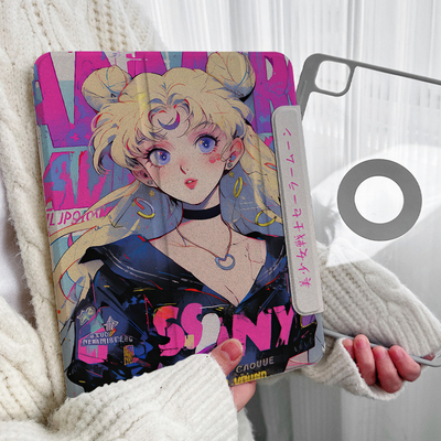 【圆环磁吸x可拆分】2024pro11双面夹适用苹果平板ipadair6保护套透明华为matepad11.5s小米5防弯4美少女8壳9