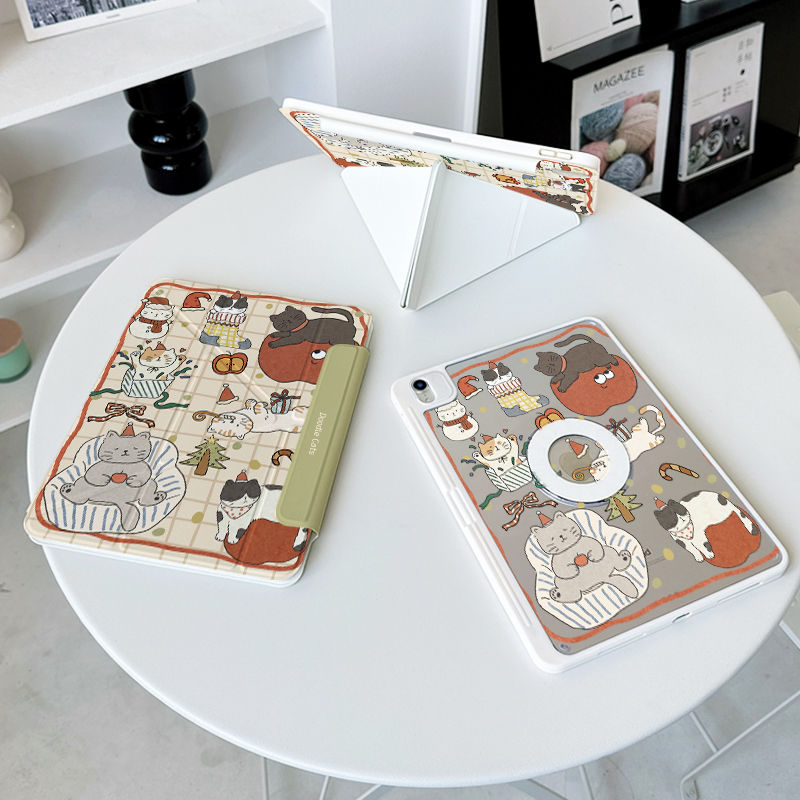 【3+y折x磁吸拆分】涂鸦适用ipadair7保护套透明亚克力小米平板6华为matepad11.5s猫咪12.2第11代pro12.9壳13