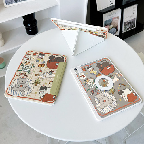 【3+y折x磁吸拆分】涂鸦适用ipadair7保护套透明亚克力小米平板6华为matepad11.5s猫咪12.2第11代pro12.9壳13