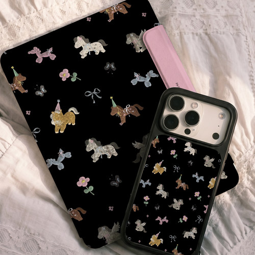 创意小马适用iPhone17手机壳16promax华为mate60/70/80小米14/15磁吸手机套oppofindx9/x8日韩vivo红米磨砂13