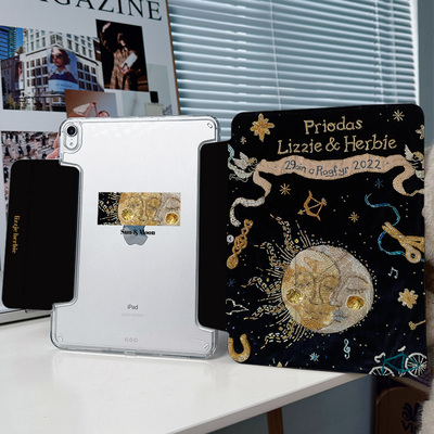 【3+y折复古】2024pro11适用苹果平板ipadair6保护套13寸透明华为matepad11.5s亚克力防弯4带笔槽小米mini壳5