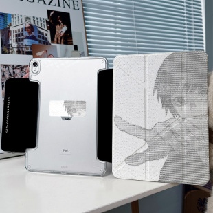 y折搭扣适用苹果平板ipadair6保护套2024pro11透明matepad11.5s华为12动漫4黑5壳9男13 带笔槽x防弯亚克力