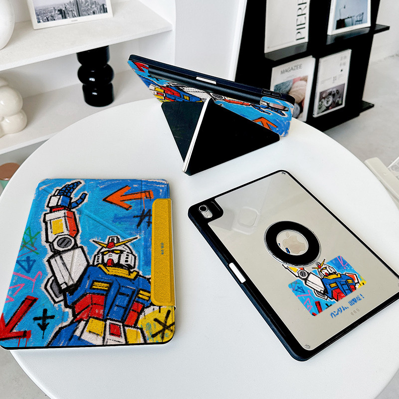 【3+Y折磁吸拆分】高达适用ipadair8保护套7第11代oppo5酷潮vivo4带笔槽华为matepad11.5s壳小米平板8pro12.2