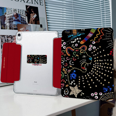 【3+y折x带笔槽】适用苹果平板ipadair6保护套华为matepad11.5s小米12.2透明mini7防弯pro11黑色可拆分离壳10