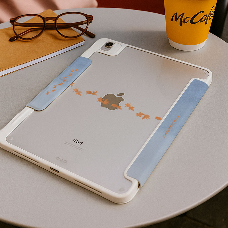 【3+y折带搭扣】艺术笔槽适用华为matepad11.5s保护套金鱼ipadair7小米平板8pro11文艺oppo4vivo壳iqoo5透明9