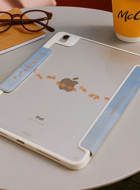 【3+y折带搭扣】艺术笔槽适用华为matepad11.5s保护套金鱼ipadair7小米平板8pro11文艺oppo4vivo壳iqoo5透明9