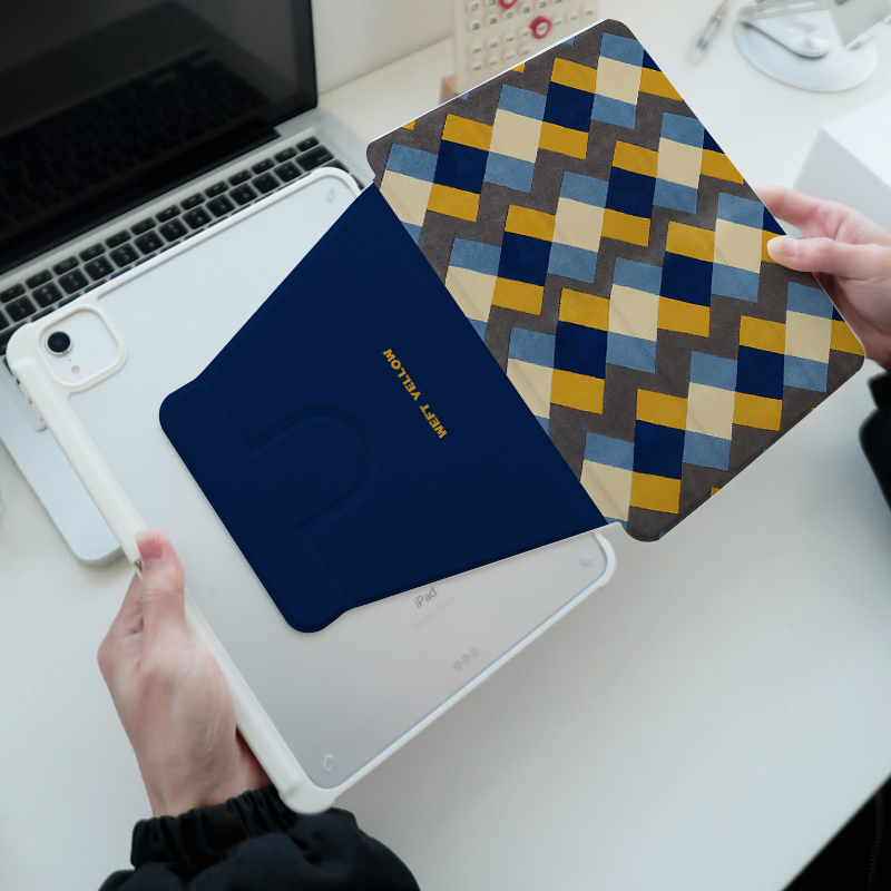 360旋转保护套格子送钢化膜