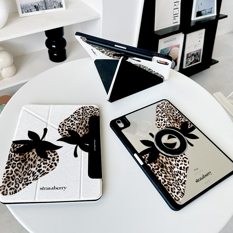 【3+Y折磁吸拆分】豹纹ipadair7保护套适用华为matepad12.2透明小米平板8pro11防弯oppo4vivo5iqoo2带笔槽6壳