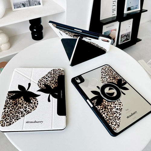 【3+Y折磁吸拆分】豹纹ipadair7保护套适用华为matepad12.2透明小米平板8pro11防弯oppo4vivo5iqoo2带笔槽6壳