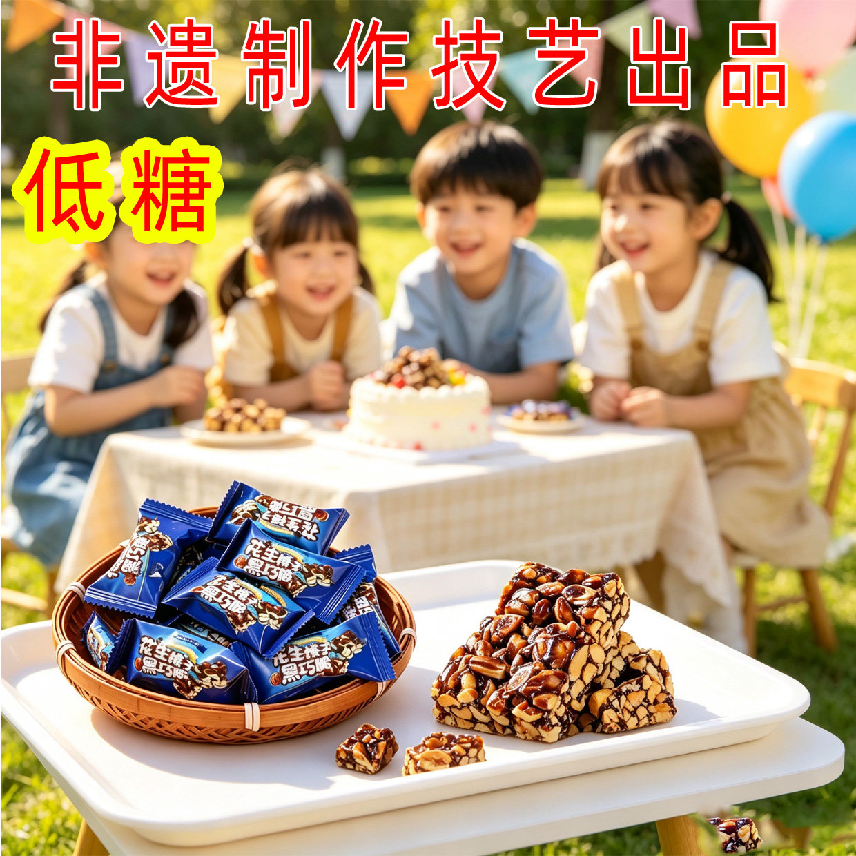 低糖花生榛子黑巧脆混合坚果花生酥糖零食年货坚果酥订婚结婚喜糖