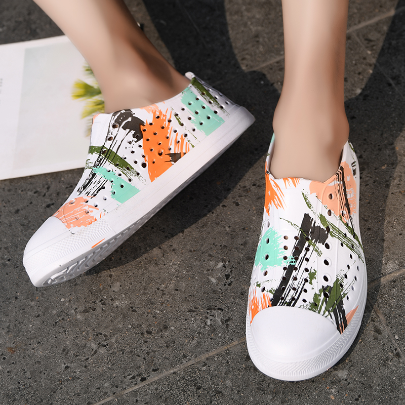 涂鸦透气男女休闲风凉鞋