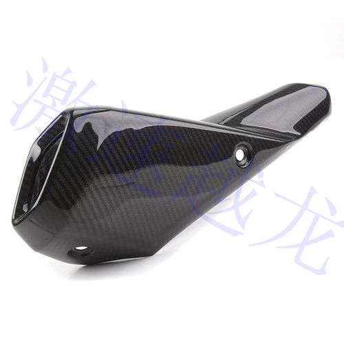 适用于本田摩托车CB650R 2019年高质量改装真碳纤维排气罩隔热罩