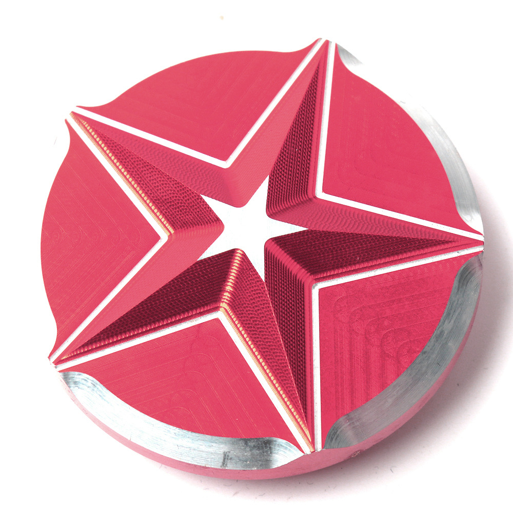 新款劲战SMAX GTR bwsr踏板车改装铝合金CNC五角星油箱盖装饰盖